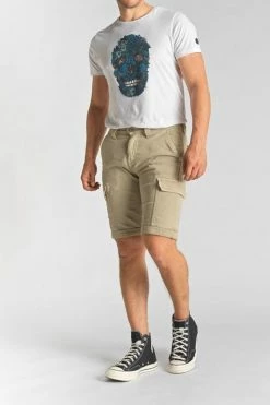 LE TEMPS DES CERISES Bermuda Army Jogg Damon Beige -Le Temps des Cerises Soldes Magasin 201 jhdamon00wpig 1126 imaged4