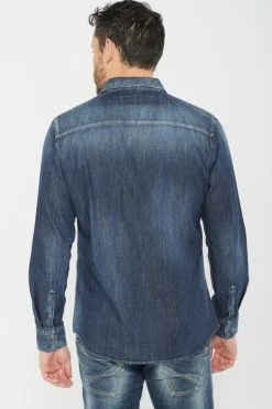 Chemise Juanito En Jeans Bleu -Le Temps des Cerises Soldes Magasin 202 hjuanito00w1195 3001 imaged1
