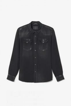 Chemise Juanito En Jeans Noir Délavé -Le Temps des Cerises Soldes Magasin 202 hjuanito00w1196 0403 imaged8