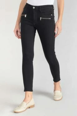 LE TEMPS DES CERISES Dado Pulp Slim Taille Haute 7/8ème Jeans Noir N°0