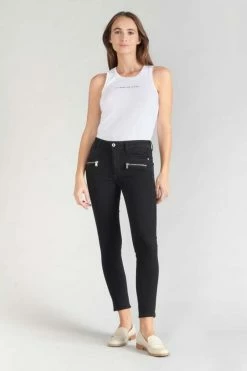 LE TEMPS DES CERISES Dado Pulp Slim Taille Haute 7/8ème Jeans Noir N°0 -Le Temps des Cerises Soldes Magasin 211 jfrdado00w6004 0403 imaged5