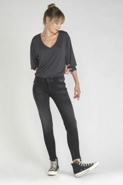 LE TEMPS DES CERISES Pulp Slim 7/8ème Jeans Noir N°1 -Le Temps des Cerises Soldes Magasin 211 jfrpulp00w1161 0403 imaged4