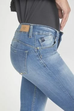 LE TEMPS DES CERISES Pulp Slim 7/8ème Jeans Bleu N°4 -Le Temps des Cerises Soldes Magasin 211 jfrpulpc0w1109 3001 imaged5