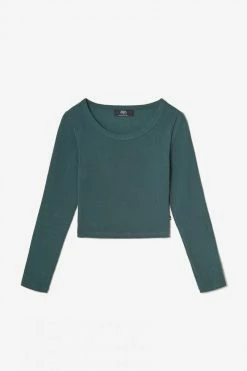 LE TEMPS DES CERISES Crop Top Virginiagi Vert Bouteille