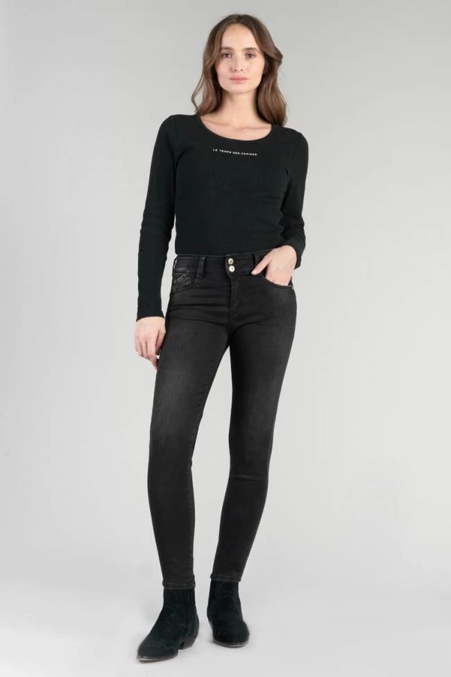 LE TEMPS DES CERISES Bari Ultra Pulp Slim Taille Haute 7/8ème Jeans Noir N°1 7 LE TEMPS DES CERISES Bari Ultra Pulp Slim Taille Haute 7/8ème Jeans Noir N°1 – Image 7