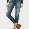 LE TEMPS DES CERISES Sib Pulp Slim 7/8ème Jeans Destroy Vintage Bleu N°2