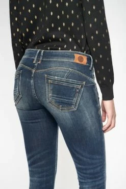 LE TEMPS DES CERISES Sib Pulp Slim 7/8ème Jeans Destroy Vintage Bleu N°2 -Le Temps des Cerises Soldes Magasin 212 jfsib000w1279 3001 imaged1