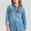 LE TEMPS DES CERISES Chemise En Jeans Juanita Bleu Clair