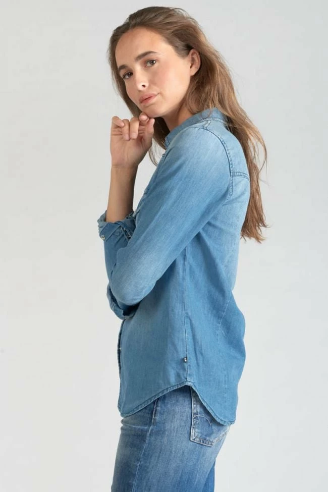 LE TEMPS DES CERISES Chemise En Jeans Juanita Bleu Clair 2 LE TEMPS DES CERISES Chemise En Jeans Juanita Bleu Clair – Image 2