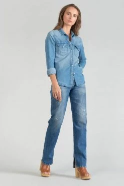 LE TEMPS DES CERISES Chemise En Jeans Juanita Bleu Clair 12 LE TEMPS DES CERISES Chemise En Jeans Juanita Bleu Clair -Le Temps des Cerises Soldes Magasin 221 fjuanitaw1360 3001 imaged5