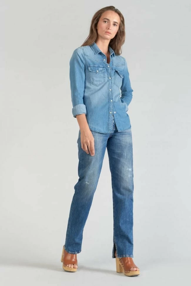 LE TEMPS DES CERISES Chemise En Jeans Juanita Bleu Clair 6 LE TEMPS DES CERISES Chemise En Jeans Juanita Bleu Clair – Image 6