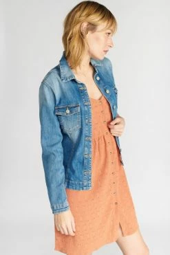 LE TEMPS DES CERISES Veste En Jeans Lilly Bleu -Le Temps des Cerises Soldes Magasin 221 flilly00w3043 3001 imaged1