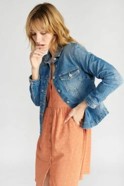 LE TEMPS DES CERISES Veste En Jeans Lilly Bleu -Le Temps des Cerises Soldes Magasin 221 flilly00w3043 3001 imaged2