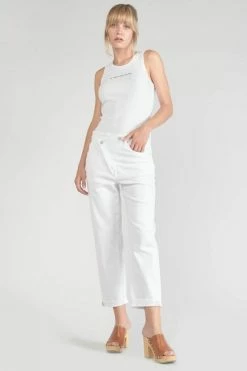 LE TEMPS DES CERISES Cosy Boyfit 7/8ème Jeans Blanc