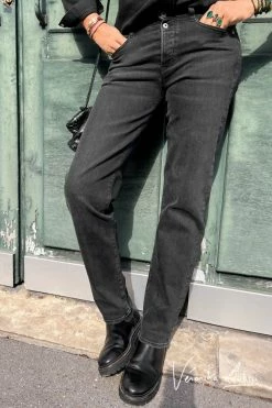 LE TEMPS DES CERISES Drolon 400/18 Mom By Véronika Loubry Jeans Noir N°1 -Le Temps des Cerises Soldes Magasin 221 jfdrolonw9110ve 0403 imaged1