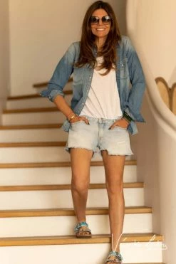 LE TEMPS DES CERISES Short Court Véronika En Jeans Bleu Clair By Véronika Loubry -Le Temps des Cerises Soldes Magasin 221 jfone000w1423ve 3001 imaged2