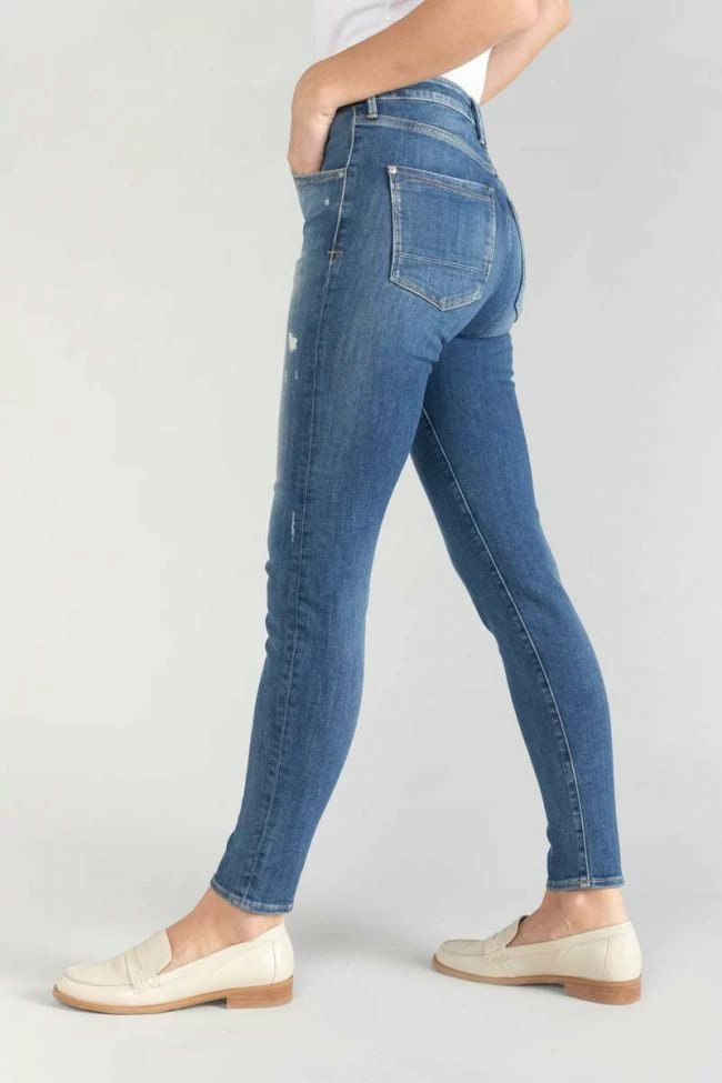 LE TEMPS DES CERISES Power Skinny Taille Haute 7/8ème Jeans Destroy Bleu N°2 4 LE TEMPS DES CERISES Power Skinny Taille Haute 7/8ème Jeans Destroy Bleu N°2 – Image 4