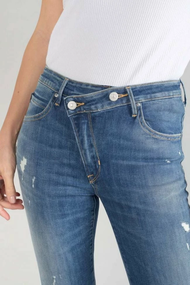 LE TEMPS DES CERISES Power Skinny Taille Haute 7/8ème Jeans Destroy Bleu N°2 5 LE TEMPS DES CERISES Power Skinny Taille Haute 7/8ème Jeans Destroy Bleu N°2 – Image 5