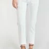 LE TEMPS DES CERISES Pricilia Taille Haute 7/8ème Destroy Jeans Blanc