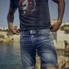 LE TEMPS DES CERISES Bermuda Laredo En Jeans Bleu Foncé Destroy