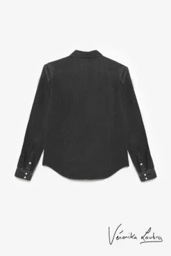 LE TEMPS DES CERISES Chemise En Jeans Josy Noire By Véronika Loubry -Le Temps des Cerises Soldes Magasin 222 fjosy000w1424ve 0403 imaged4