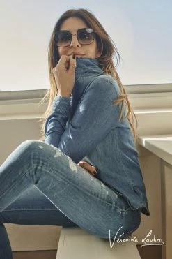 LE TEMPS DES CERISES Chemise En Jeans Josy Bleue By Véronika Loubry -Le Temps des Cerises Soldes Magasin 222 fjosy000wl200ve 3001 imaged2