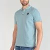 LE TEMPS DES CERISES Polo Aron Bleu-gris