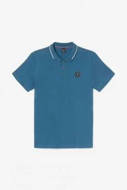 LE TEMPS DES CERISES Polo Aron Bleu Pétrole -Le Temps des Cerises Soldes Magasin 222 haron00000000mc 4566 imaged8
