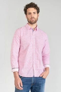 LE TEMPS DES CERISES Chemise Brotel Rose à Motif Fleuri