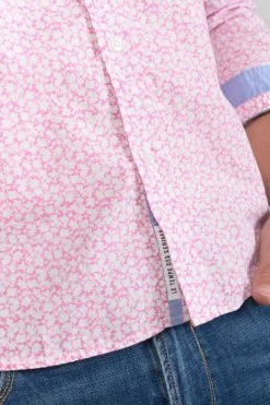 LE TEMPS DES CERISES Chemise Brotel Rose à Motif Fleuri -Le Temps des Cerises Soldes Magasin 222 hbrotel000000ml 5001 imaged2