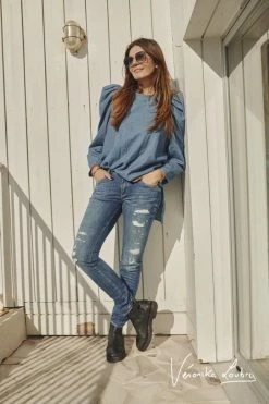 LE TEMPS DES CERISES 300/16 Slim By Véronika Loubry Jeans Bleu N°3