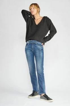 LE TEMPS DES CERISES Basic 400/17 Mom Taille Haute 7/8ème Jeans Destroy Bleu N°2 16 LE TEMPS DES CERISES Basic 400/17 Mom Taille Haute 7/8ème Jeans Destroy Bleu N°2 -Le Temps des Cerises Soldes Magasin 222 jf417basw1400 3001 imaged7