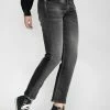 LE TEMPS DES CERISES Basic 400/17 Mom Taille Haute 7/8ème Jeans Noir N°1