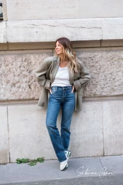 LE TEMPS DES CERISES COLLAB @SABRINACSARI Roma 400/19 Mom Taille Haute Jeans Bleu N°1