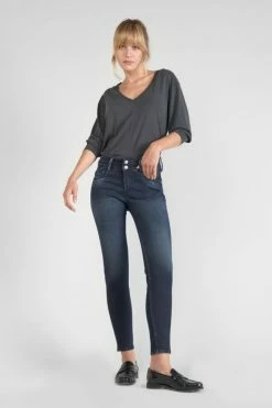 LE TEMPS DES CERISES Gush Ultra Pulp Slim 7/8ème Jeans Bleu-noir N°1 -Le Temps des Cerises Soldes Magasin 222 jfgush00w2149 3286 imaged5