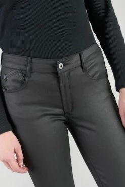 LE TEMPS DES CERISES Pulp Slim Taille Haute 7/8ème Jeans Enduit Noir N°0 -Le Temps des Cerises Soldes Magasin 222 jfpulphcwcuir 0001 imaged2