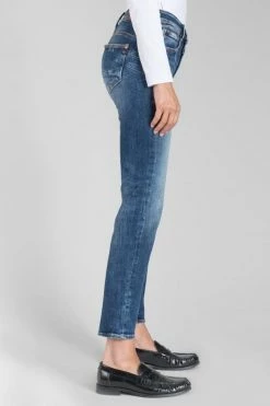 LE TEMPS DES CERISES Zep Pulp Regular Taille Haute 7/8ème Jeans Destroy Bleu N°2 -Le Temps des Cerises Soldes Magasin 222 jfzep000w1384 3001 imaged4