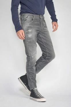LE TEMPS DES CERISES Alost 900/3 Tapered Arqué Jeans Destroy Gris N°1 -Le Temps des Cerises Soldes Magasin 222 jh903galw6018 0003 imaged5