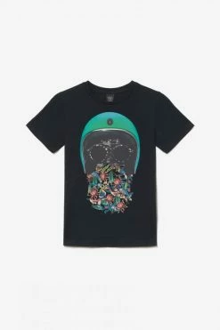 LE TEMPS DES CERISES T-shirt Gregorbo Noir Imprimé