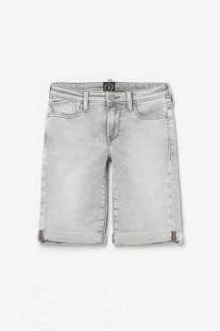 LE TEMPS DES CERISES Bermuda Jogg Lo Gris Clair Délavé