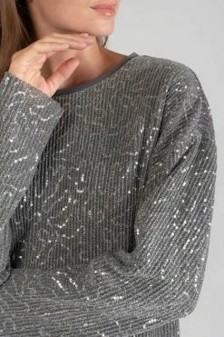 LE TEMPS DES CERISES Top Able Argenté -Le Temps des Cerises Soldes Magasin 231 fable00000000ml 1149 imaged1