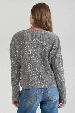 LE TEMPS DES CERISES Top Able Argenté -Le Temps des Cerises Soldes Magasin 231 fable00000000ml 1149 imaged3