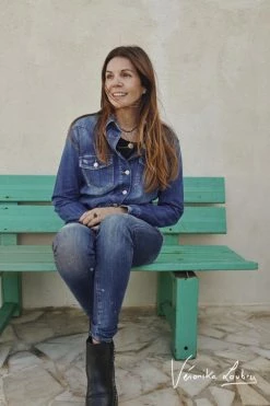 LE TEMPS DES CERISES Veste En Jeans London Bleue By Véronika Loubry -Le Temps des Cerises Soldes Magasin 231 fcutlondwl192ve 3001 imaged5