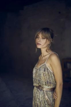 LE TEMPS DES CERISES Caraco Kava Doré à Motif Fleuri