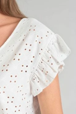 LE TEMPS DES CERISES Top Pedrina Ajouré Blanc -Le Temps des Cerises Soldes Magasin 231 fpedrina00000mc 1001 imaged1