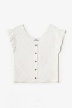 LE TEMPS DES CERISES Top Pedrina Ajouré Blanc -Le Temps des Cerises Soldes Magasin 231 fpedrina00000mc 1001 imaged8