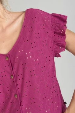 LE TEMPS DES CERISES Top Pedrina Violine -Le Temps des Cerises Soldes Magasin 231 fpedrina00000mc 5100 imaged2