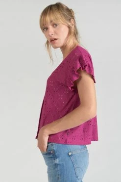 LE TEMPS DES CERISES Top Pedrina Violine -Le Temps des Cerises Soldes Magasin 231 fpedrina00000mc 5100 imaged4