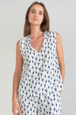 LE TEMPS DES CERISES Top Rosita Tie And Dye Bleu