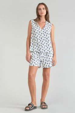 LE TEMPS DES CERISES Top Rosita Tie And Dye Bleu -Le Temps des Cerises Soldes Magasin 231 frosita000000sm 3221 imaged5